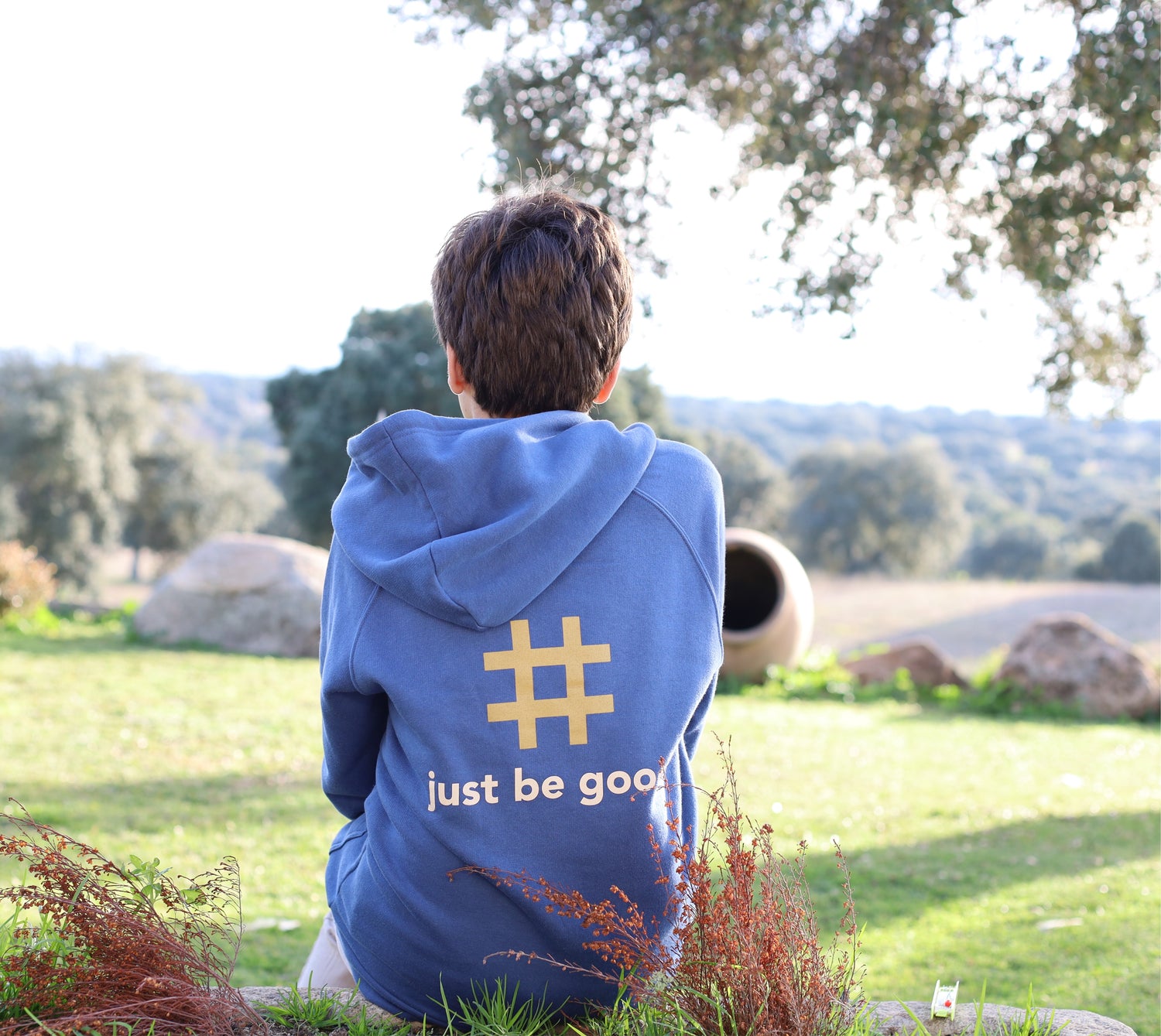 Sudadera azul &quot;just be good&quot;